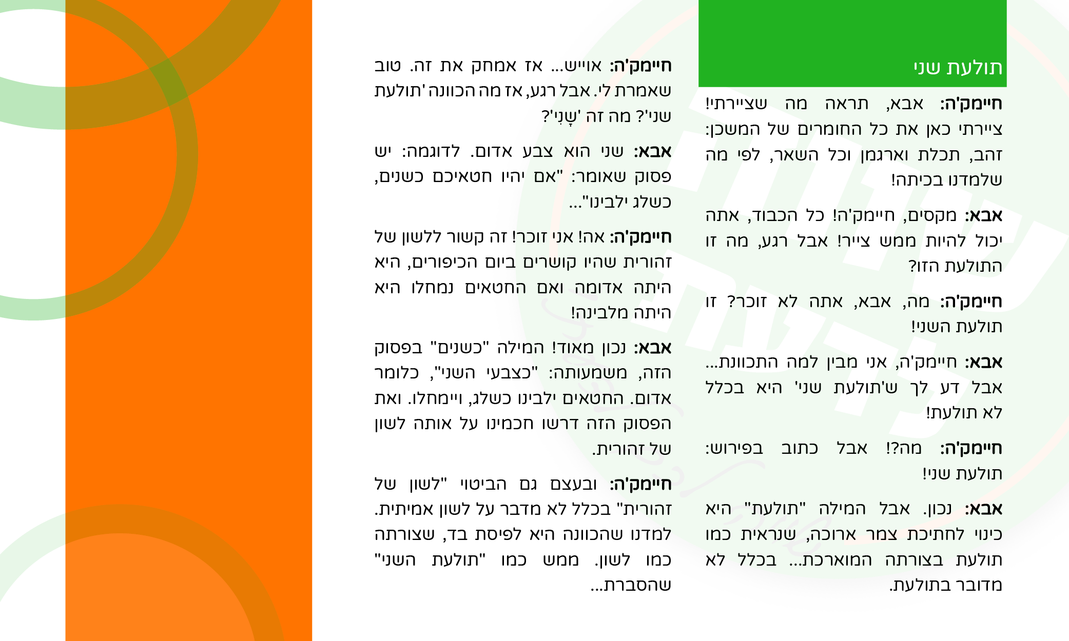 שווה לדעת בפרשת ויקהל - פקודי