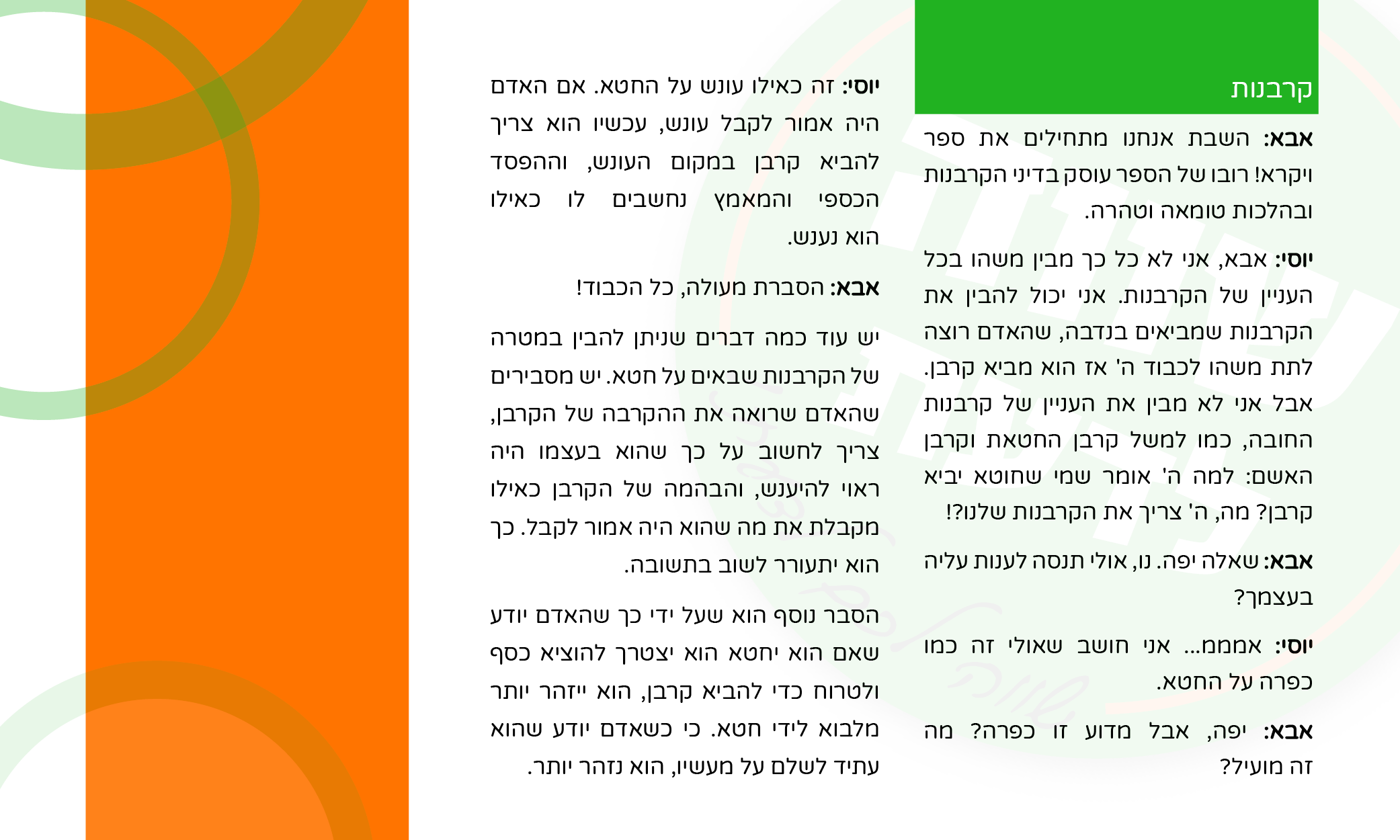 שווה לדעת בפרשת ויקרא
