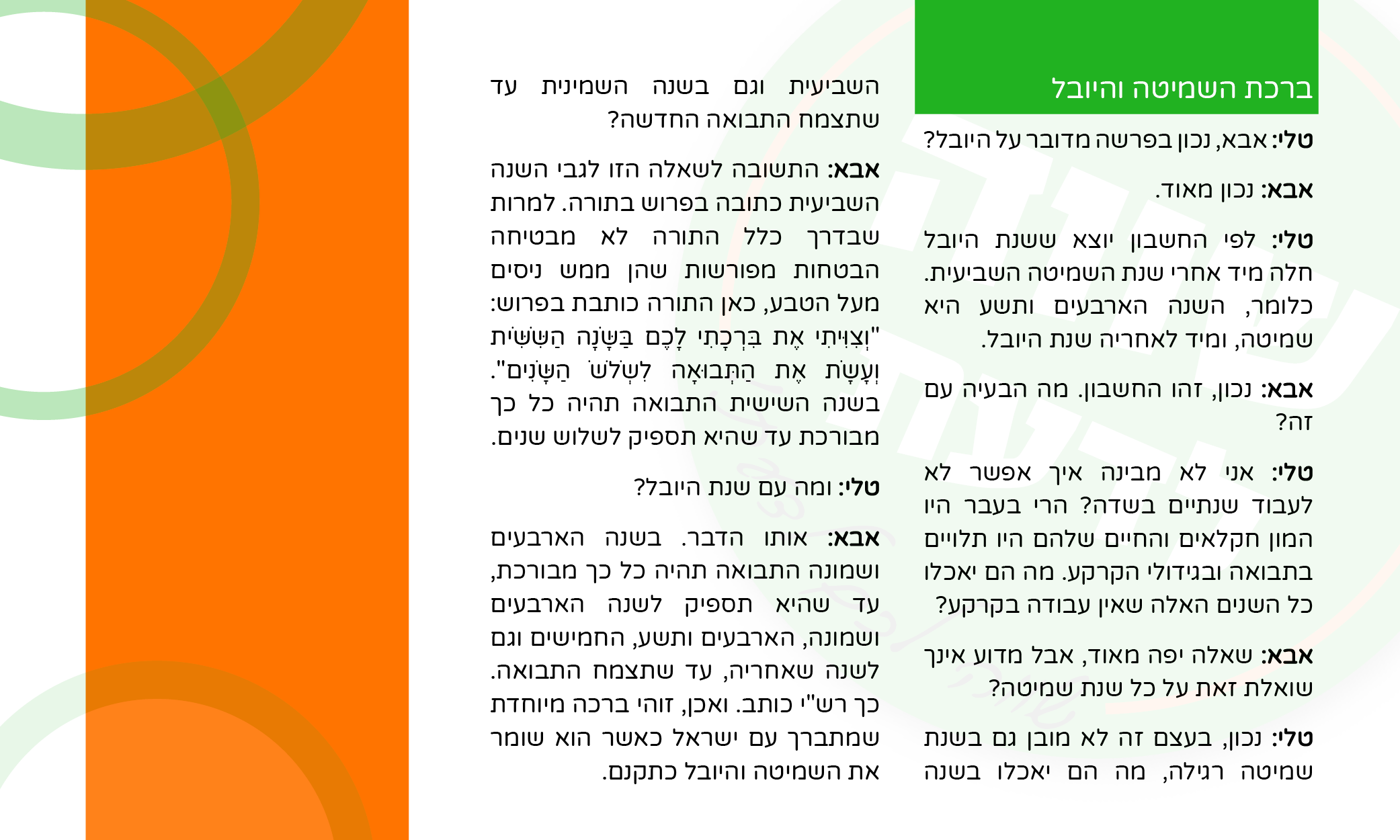 שווה לדעת בפרשת בהר